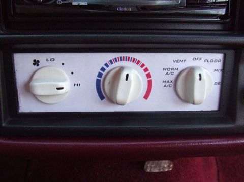 1992 Ford Crown Victoria - White face rotary style hvac. Alot nicer then the slider style.