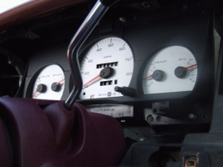 1992 Ford Crown Victoria - White face gauges are visible in the vehicle's interior.