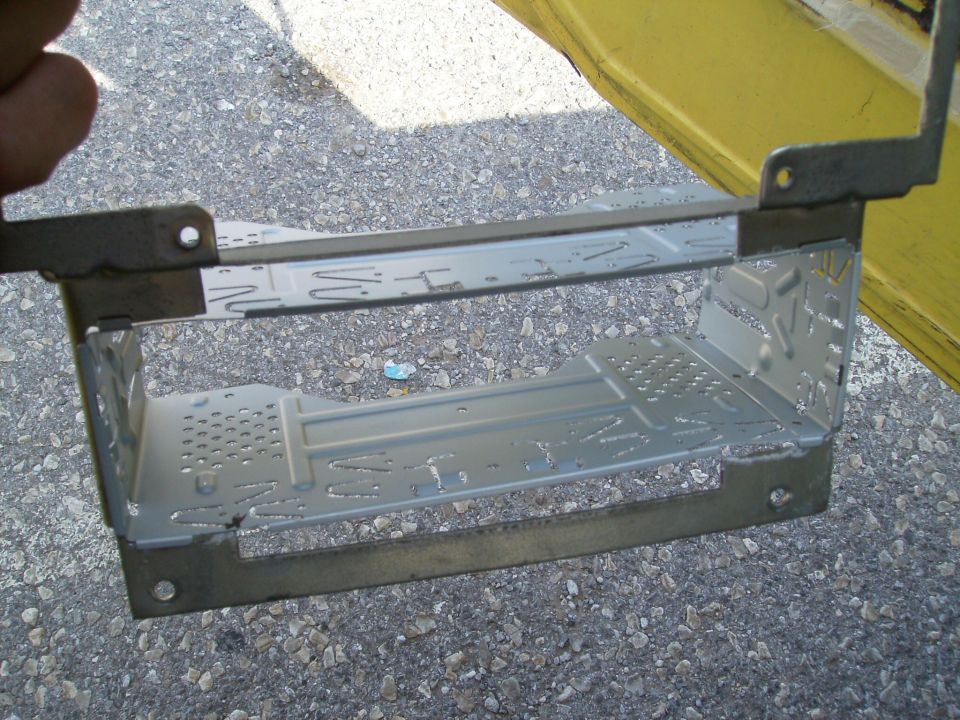 Car radio mounting bracket