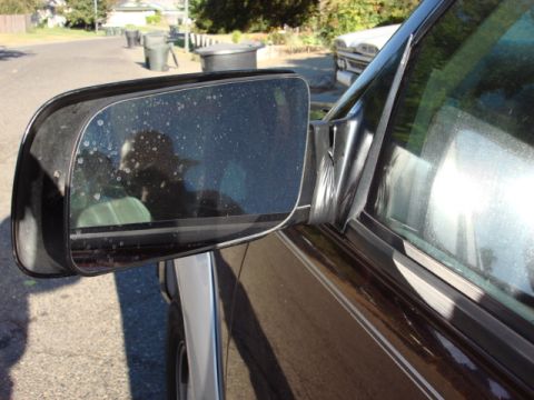 1983 Ford Bronco - Here is the broken mirror. the mount broke then the outside cover broke.
