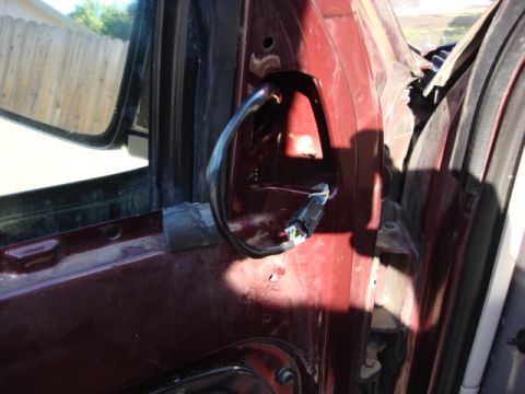 1983 Ford Bronco - connect the cable and the 3 nuts and test mirror for function ( i failed to to do this and now need to repeat the process