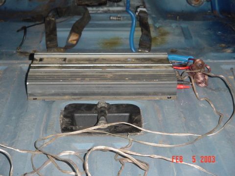 1985 Ford Bronco - Remounted amplifier