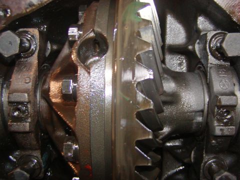 1991 Ford Bronco - Internal view of a vehicle's differential, showing the meshing gears and housing components.