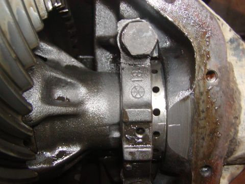 1991 Ford Bronco - Close-up view of a vehicle's differential housing and internal gears.