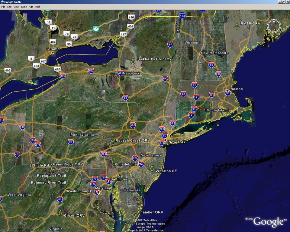 Every trail I could find in the FSB Northeast Chapter.