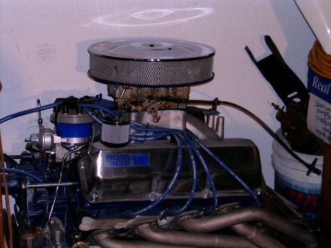 1978 Ford Mustang II - Close-up of a "BOSS 302" engine, likely a Ford V8, with aftermarket parts.