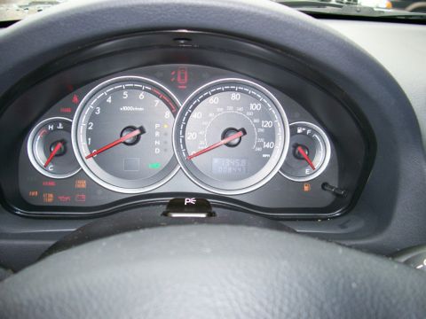 2001 Ford Crown Victoria - The dashboard displays the odometer reading of 1345.8 and 008443, along with various warning lights.