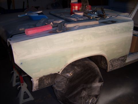 1967 Ford Ranchero - ok last try - i only used a gallon of filler and sanded off most of it