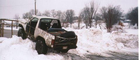 1980 Ford Bronco - Walked home...grabbed a shovel (left it there of course!) and dug myself out. TOPS AND DOORS IN THE COLD ARE FOR SISSIES!