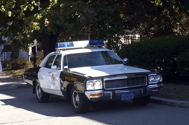1973 police car with light bar and "Deputy Sheriff" text
