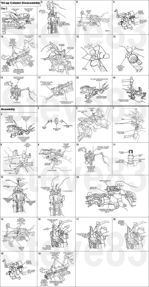 1994 Ford Crown Victoria - '92-up Steering Column Disassembly See this diagram for a list of all parts. [url=http://www.supermotors.net/registry/media/701936] http://…