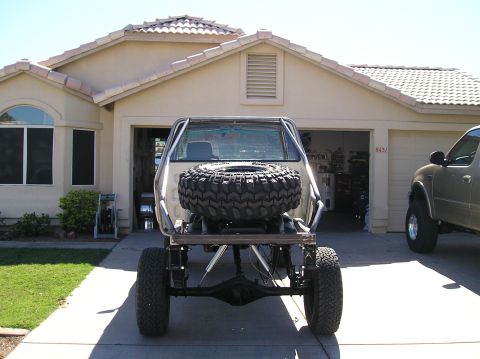 1986 Toyota Hilux - looks goofy with roller tires