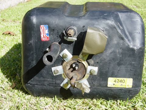 1983 Ferrari Enzo - Fuel tank with sender unit and hose, labeled "Made in U.S.A."