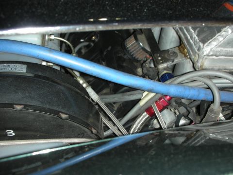 1998 Ford Crown Victoria - Custom engine bay modifications are visible, including an aftermarket air filter and braided lines.
