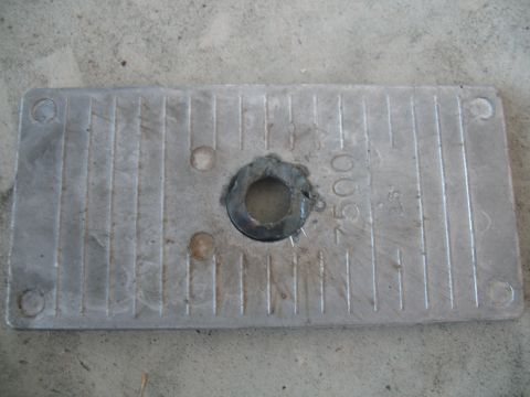 1992 Ford Bronco - cut a shock mount sleeve and welded the edge in to fill in the tappered hole