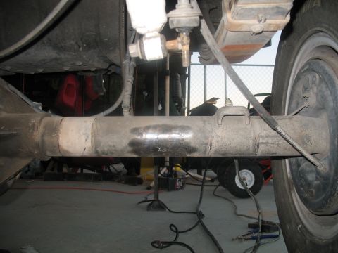 1992 Ford Bronco - removed shock mounts for re-positioning