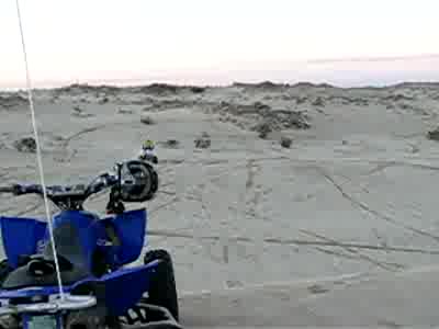2003 Suzuki LTZ400 - I chickened out of the first one, but I think I got decent hangtime on the next jump.