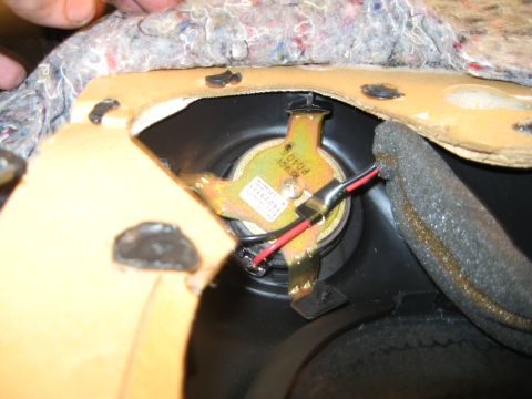 2002 Pontiac Trans Am - Close-up of a car speaker, possibly from a Pontiac Trans Am, showing wiring and part number.