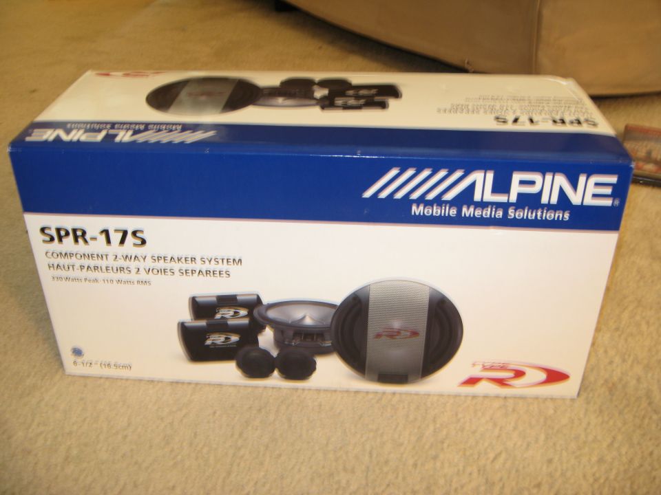 Box for Alpine SPR-17S component 2-way speaker system