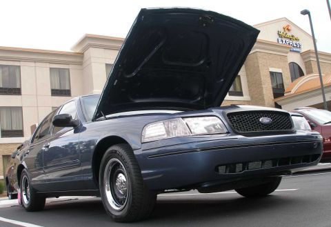 1998 Ford Crown Victoria - Arriving at the Marauder meet in Seymour, IN.