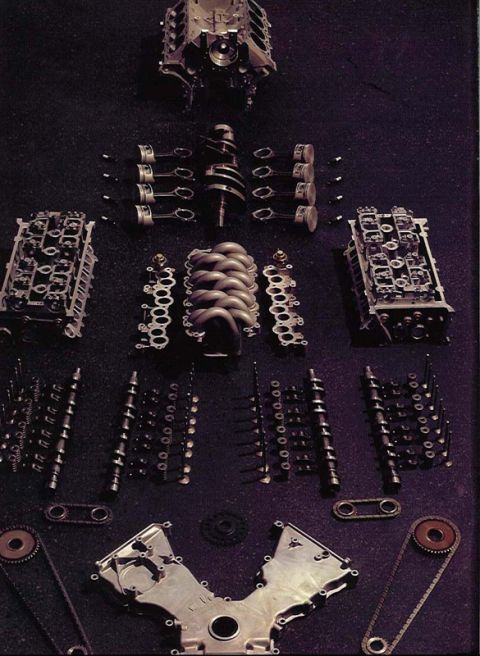 1996 Mercury Grand Marquis - Cool pic from the brochure of a 1993-1996 Mark VIII engine disassembled.