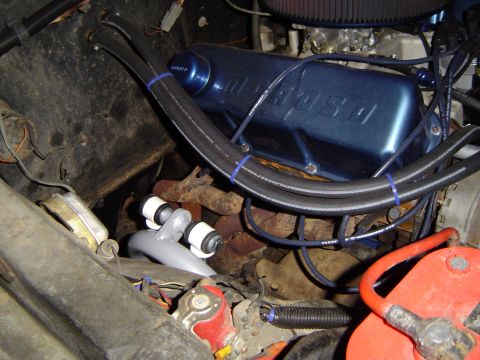 1978 Ford Bronco - The shocks poke up in the engine compartment