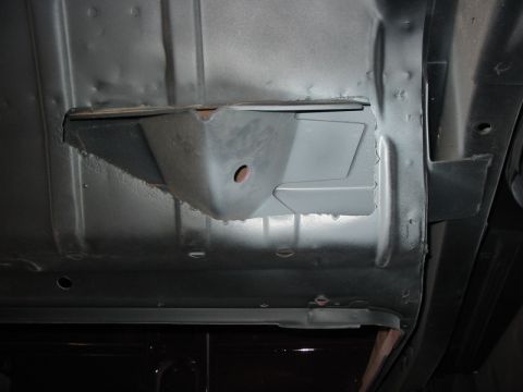 1969 Ford Torino - Left shock mount for a '69 Torino Cobra with staggered shocks. Factory job but it really sucks. The one on "rustbucket" is even worse!!!!