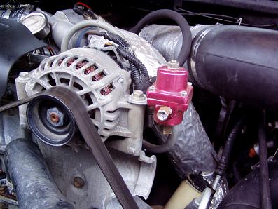 2001 Ford Excursion - This is my fuel pressure regulator mod. The stock one in the fuel filter is removed and the cap is replaced with one from Diesel Inovations…
