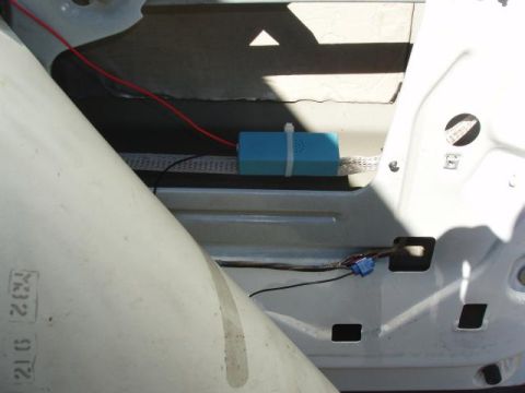2001 Ford Excursion - Looking inside a door at the transformer for the light. These are 12" long computer ccfl lights. The $7.95 kit comes with 2 lights and 1 tr…