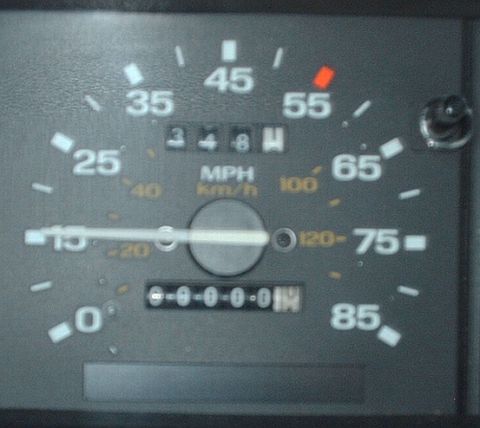 1989 Ford Ranger - The vehicle's odometer shows 1 mile, indicating it is likely a new vehicle, not a 1989 model.