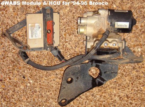 1983 Ford Bronco - SOLD '94-96 Bronco 4WABS module F47A-2C219-FA & '93-96 Bronco HCU F3TA-2C215-BE Both came from this truck: http://www.supermotors.net/vehic…