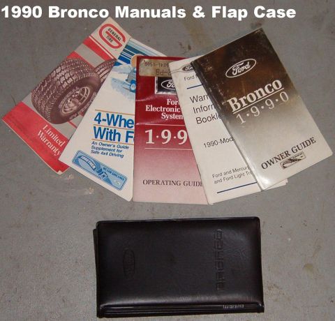 1983 Ford Bronco - Owner's Manuals for '90 Bronco with flap case