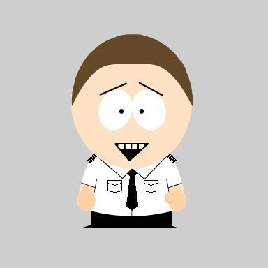 2003 Ford Crown Victoria - A cartoon character dressed as a pilot stands against a plain background.