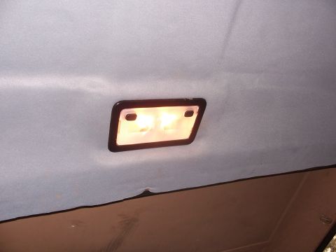 1990 Ford Bronco - headliner recovered and new light installed