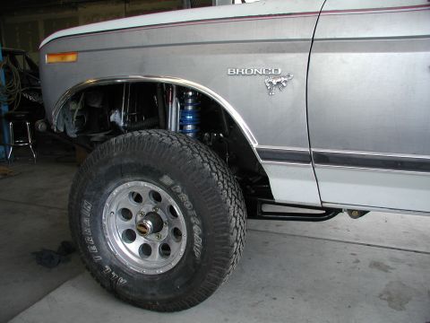 1980 Ford Bronco - This lifted Bronco features an off-road tire and suspension modifications.
