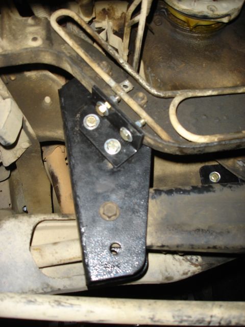 1996 Ford Bronco - Driver side drop bracket installed.