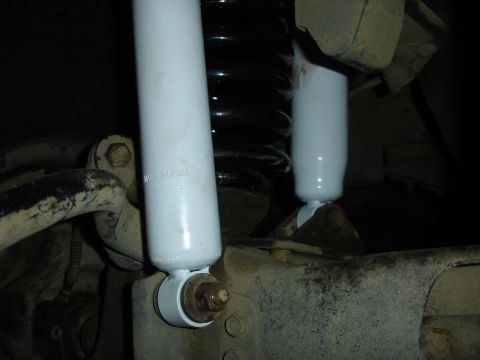 1996 Ford Bronco - Dual front shocks and coil springs installed.
