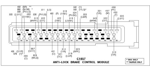 1993 Ford Taurus - This is a diagram showing wiring schematics and components.