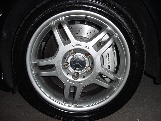 AMG brake caliper and wheel
