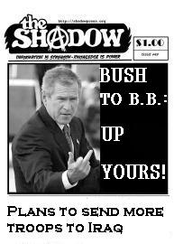 1973 Ford Ranchero - Magazine cover George W. Bush with a provocative message and text about sending troops to Iraq.