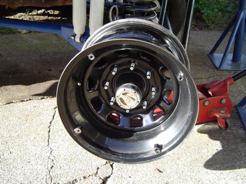 1978 Ford Bronco - Checking the wheels for fit on the front