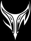 1987 Suzuki Samurai - A white tribal-style logo is displayed against a black background.