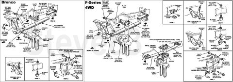 1983 Ford Bronco - Rear Spring Details IF THE IMAGE IS TOO SMALL, click it. Rear Spring: F-150-250-350 (4x2 and 4x4), F-Super Duty Chassis Cab, Commercial Cha…