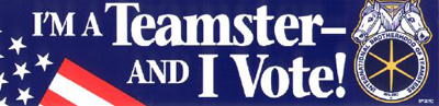 1968 Ford Mustang - Teamsters union bumper sticker, not a vehicle technical document.