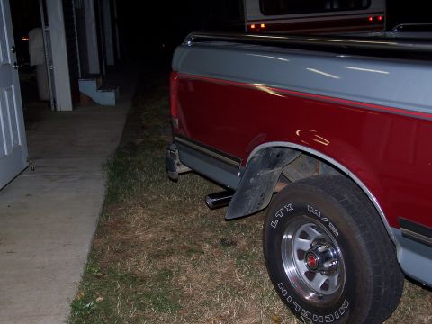 1983 Ford Bronco - dads new stainless steel tips.