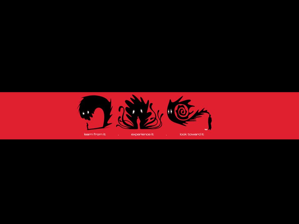 Black graphic art with red stripe showing three stylized creatures and text: learn from it, experience it, look toward it. Supermotors.net logo at bottom right
