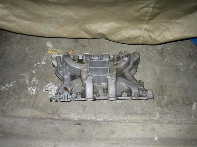 Intake manifold on concrete floor