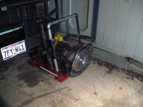 1995 Ford Bronco - e4od out again from the side, still sucks