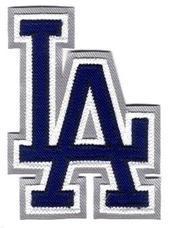 1993 Ford Bronco - An embroidered patch the LA Dodgers logo and website text.