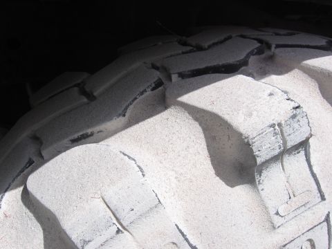 1979 Ford F-150 - The aggressive tread pattern on this tire is visible in the close-up shot.